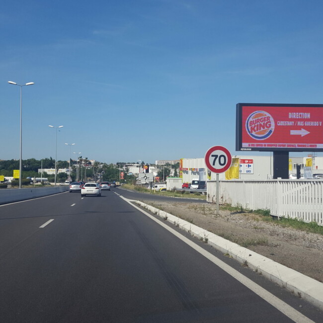 panneau d'affichage porte d'espagne perpignan
